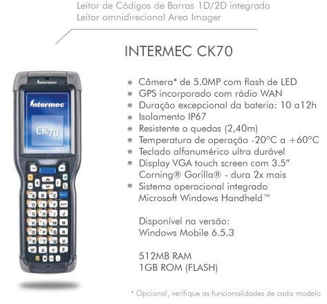 Intermec CK70 Vantagens