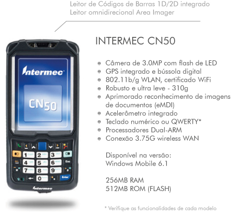 Intermec CN50 Vantagens