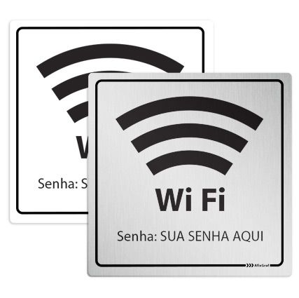 Placa Senha WiFi Personalizada Afixgraf