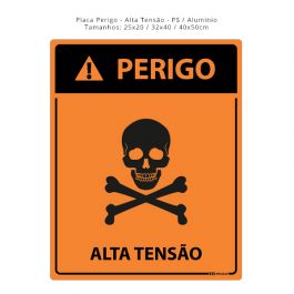 Placa Perigo Alta Tensão Afixgraf