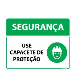 Placa Seguran A Use Capacete De Prote O Afixgraf