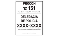 Placa Procon Rj Atendimento S Leis Afixgraf