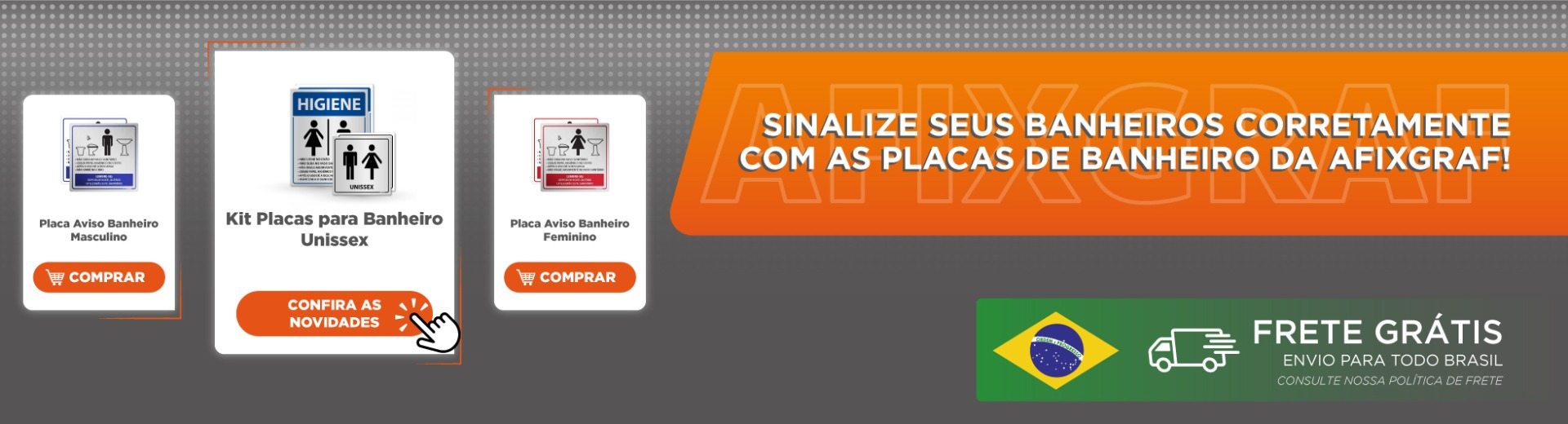Placas de Aviso para Banheiro