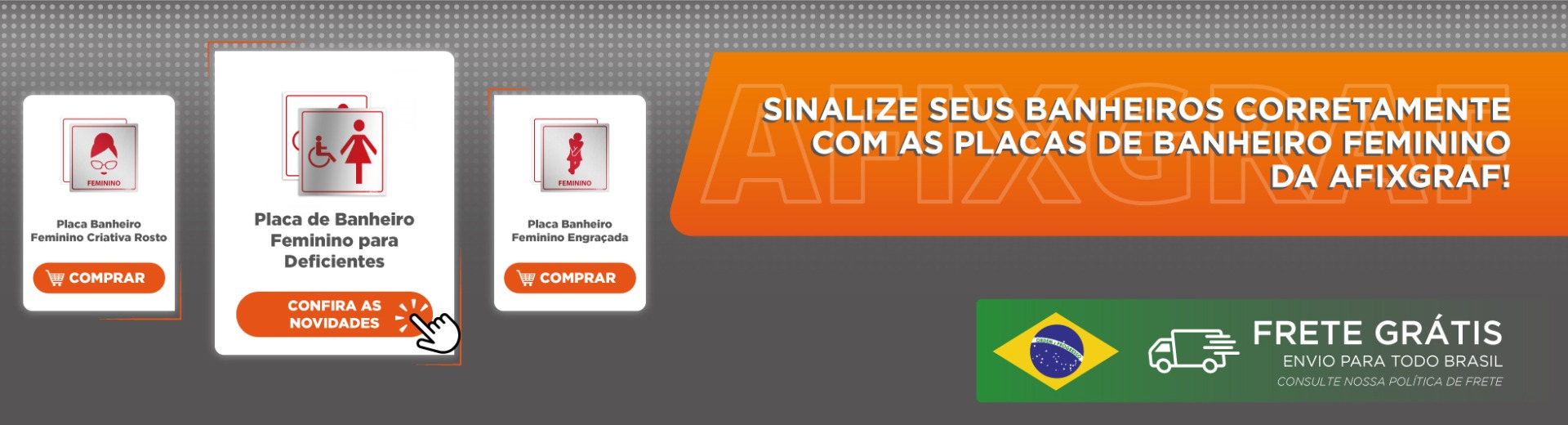Placas de Banheiro Feminino