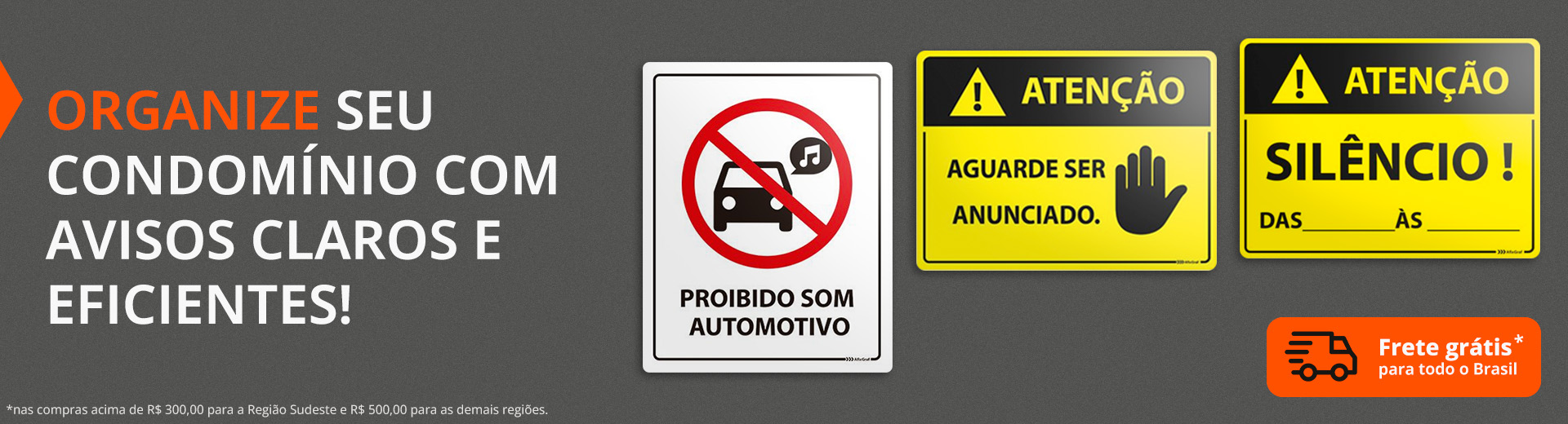 Placas de Aviso para Condomínio