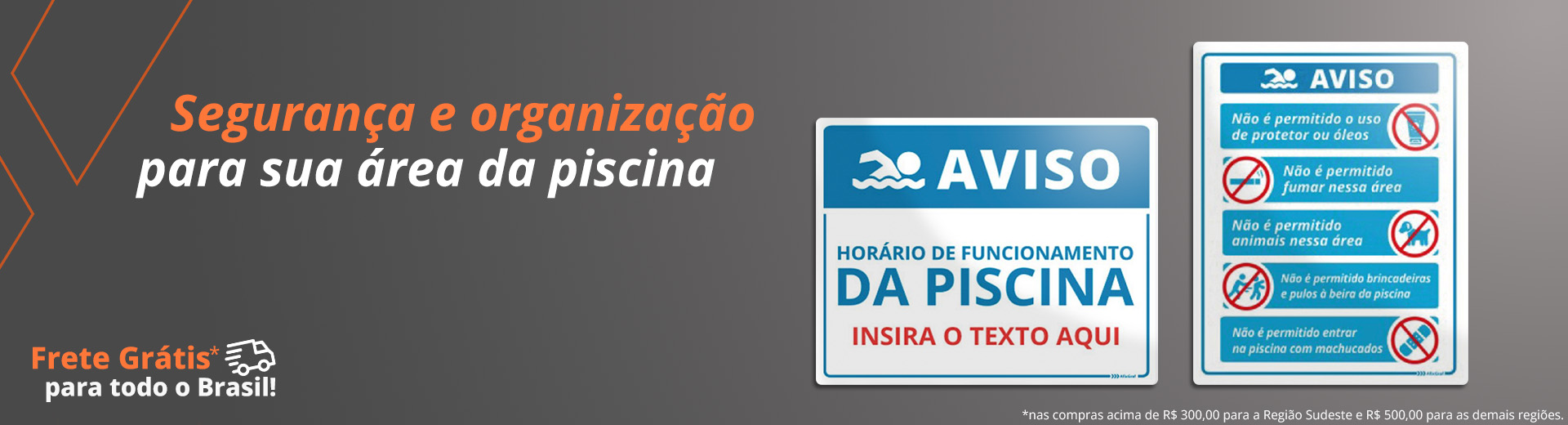Placas de Aviso para Piscina Placas de Aviso para Piscina