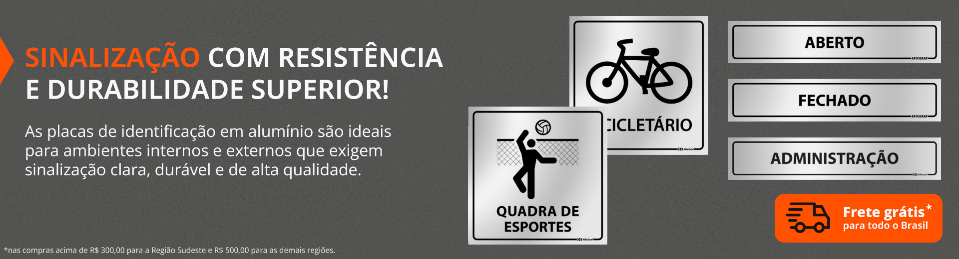 Placas de Identificação em Alumínio