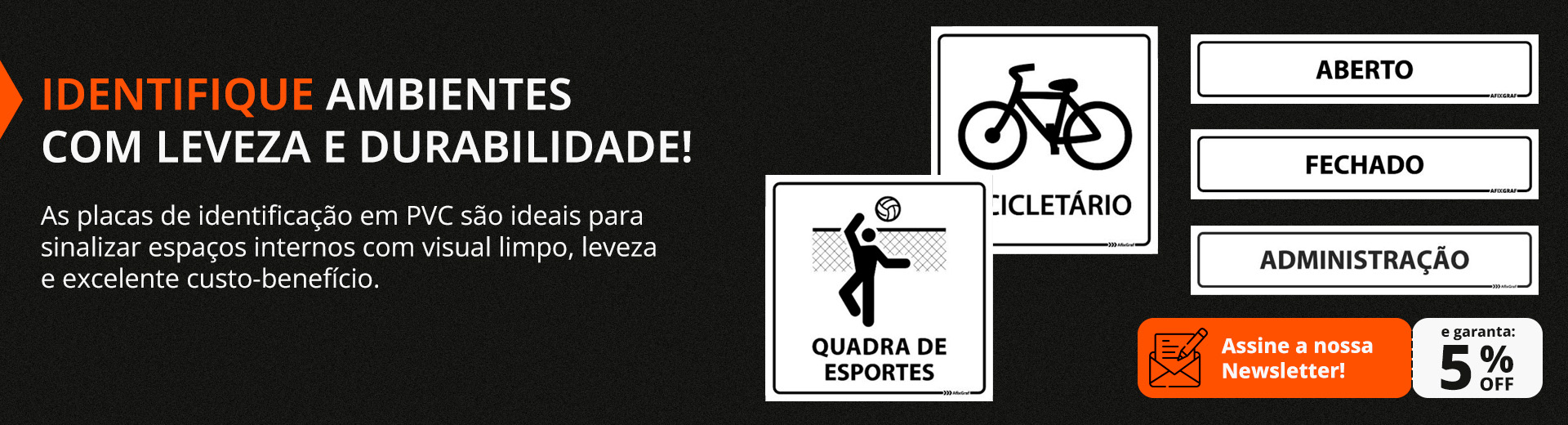 Placas de Identificação em PVC