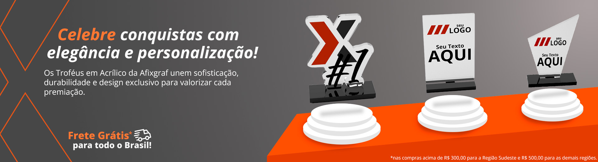 Troféus em Acrílico Troféus em Acrílico