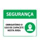 Placa Segurança Obrigatório o Uso De Capacete Nesta Área