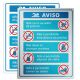 Placa de Avisos para uso de Piscina- Principais Regras 1 