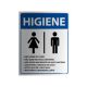 Placa de Higiene para Banheiro Unissex