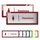Placa Feminino - Linha Premium em Acrílico