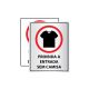 Placa Proibida a Entrada sem Camisa