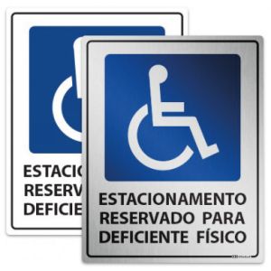Placa de Estacionamento para Deficientes