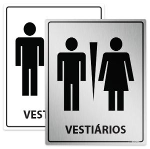 Placa Vestiário Unissex