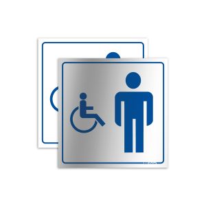 Placa de Banheiro Masculino para Deficientes