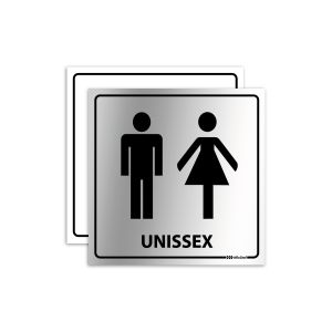 Placa de Banheiro Unissex