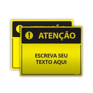 Placa de Atenção Personalizada