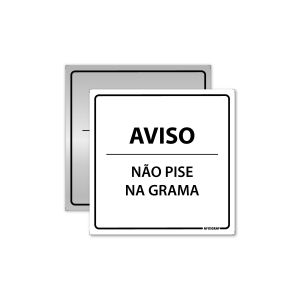 Placa Não Pise na Grama