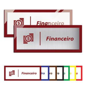 Placa Financeiro - Linha Premium em Acrílico