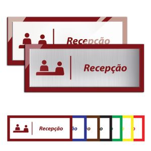 Placa Recepção - Linha Premium em Acrílico