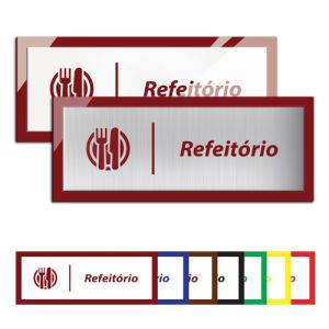 Placa Refeitório - Linha Premium em Acrílico