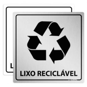 Placa Lixo Reciclável