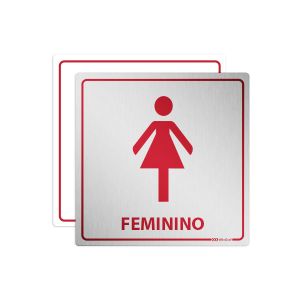 Placa para Sanitário Feminino