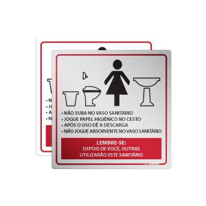 Placa Aviso Banheiro Feminino