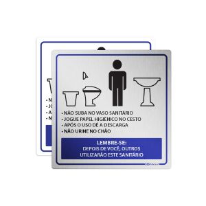 Placa Aviso Banheiro Masculino