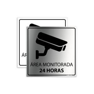 Placa de Área Monitorada 24h