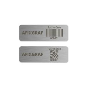 Placa de Patrimônio em aço inox