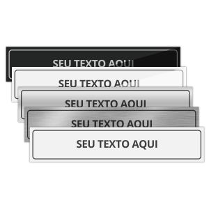 Placas de Identificação de Setores Personalizadas 25x5cm