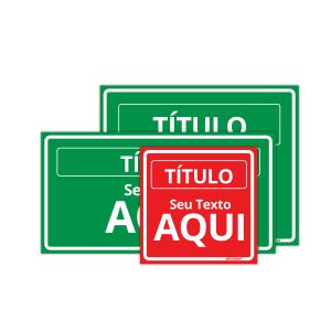 Placa Personalizada em PVC Fotoluminescente