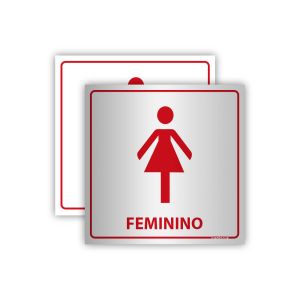 Placa para Sanitário Feminino