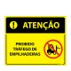 Placa Proibido Tráfego de Empilhadeiras