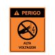 Placa Perigo Alta Voltagem