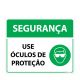 Placa Segurança Use Óculos De Proteção