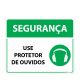 Placa Segurança Use Protetor De Ouvidos