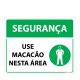 Placa Segurança Use Macacão Nesta Área