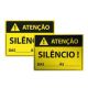 Placa Silêncio com Texto Personalizado