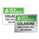 Placa Não Jogue Lixo no Jardim