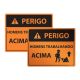 Placa Homens Trabalhando Acima