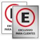 Placa Estacionamento Exclusivo para Clientes