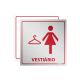 Placa Vestiário Feminino 