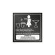 Placa Higiene para Banheiro Feminino em Acrílico Preto