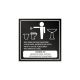 Placa Higiene para Banheiro Masculino em Acrílico Preto