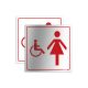 Placa de Banheiro Feminino para Deficientes