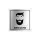 Placa Banheiro Masculino Criativa Rosto